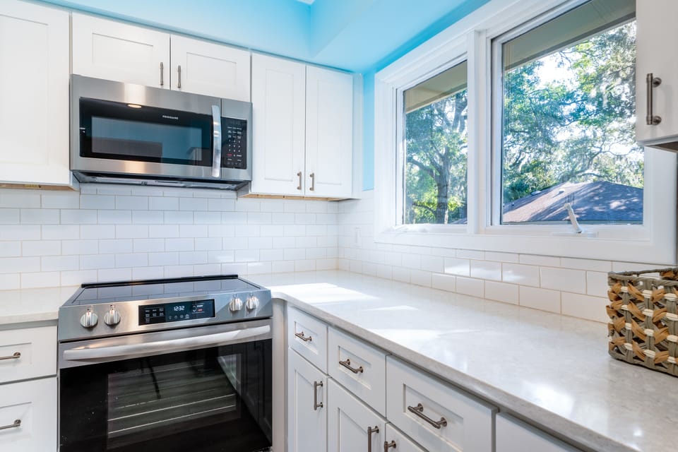 Fully stocked kitchen