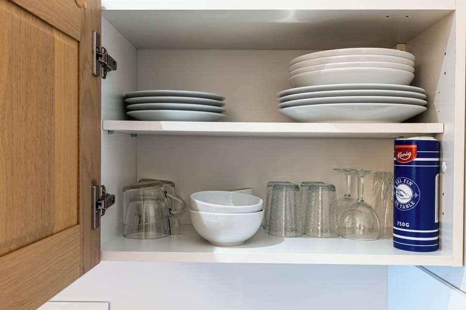 Mini-fridge, microwave, stovetop, espresso maker
