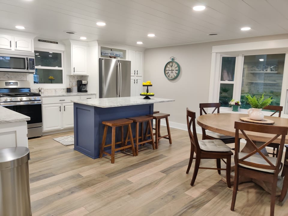 Large spacious kitchen and dining. 