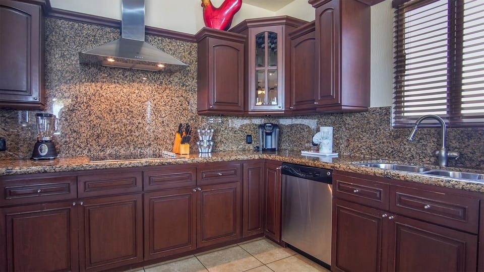 The kitchen offers everything for a family to prepare meals.