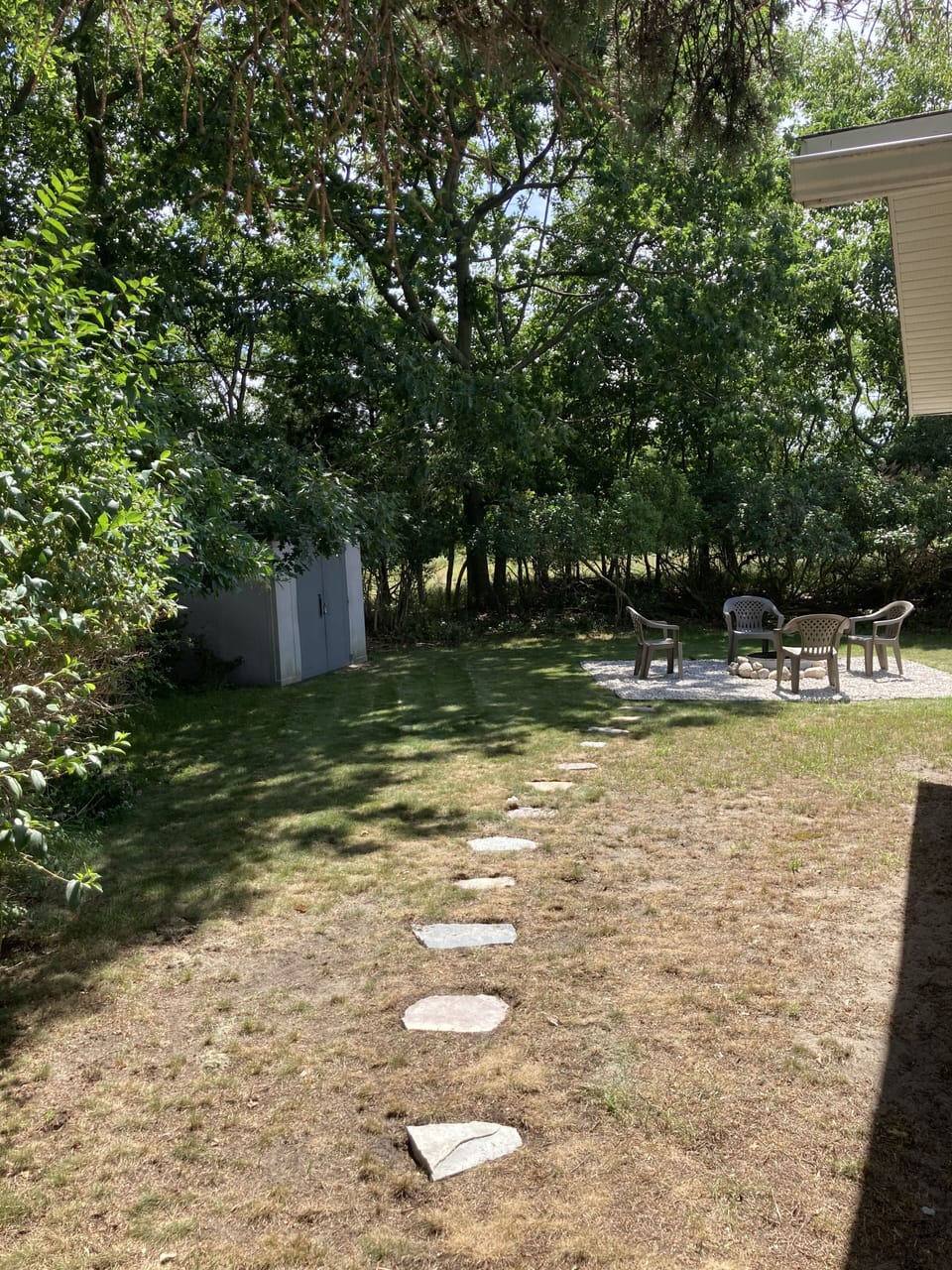 Path to the private fire pit area.