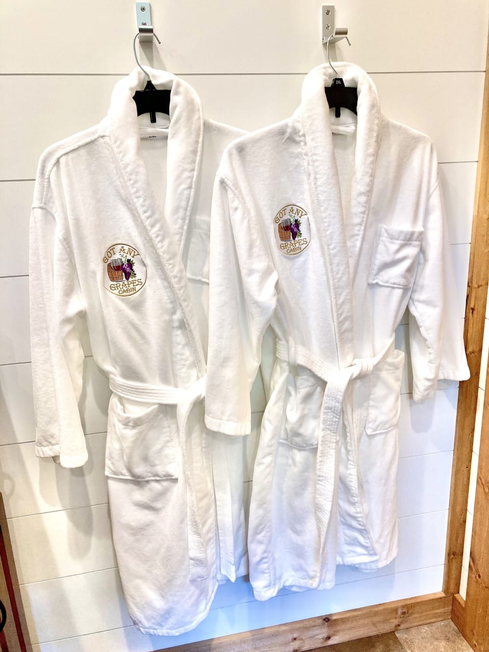 Fluffy guest robes provided