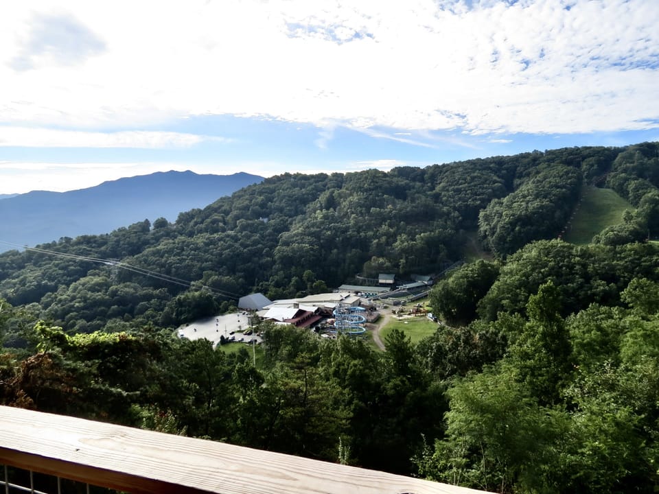 Ober Gatlinburg is a 3 mile drive or just view it from the back deck instead!