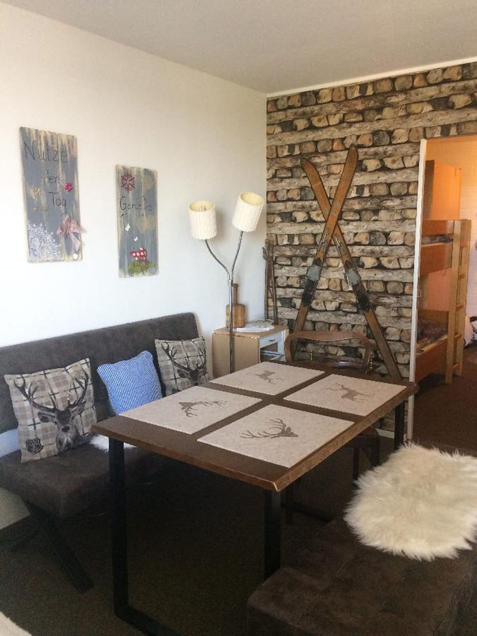 Apartment | Living area | 42-inch flat-screen TV with satellite channels, TV, table tennis