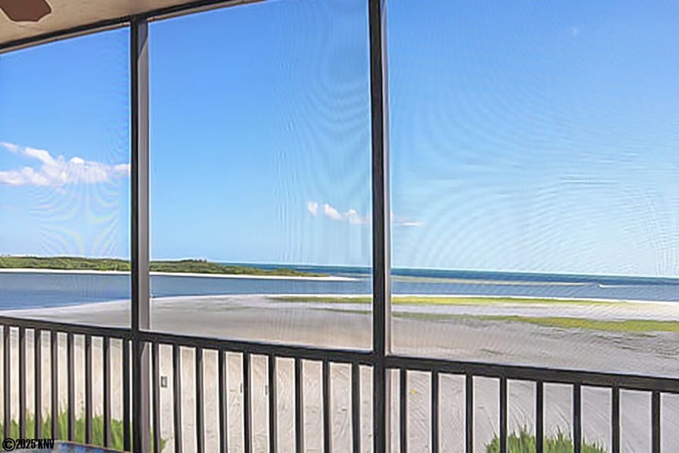 View of the Gulf and Big Carlos Pass from your Screened In Lanai