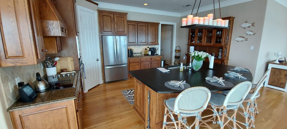 Stove, oven, m/w, fridge, keurig, mixed drink machine and essentials