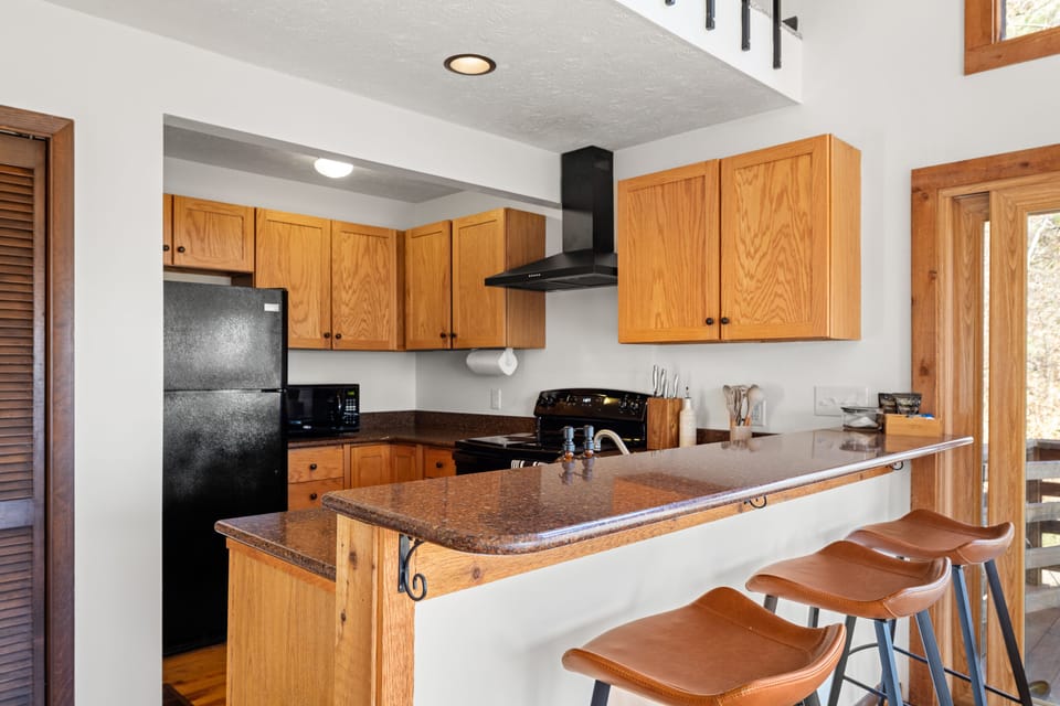A fully stocked kitchen for your culinary pleasure!