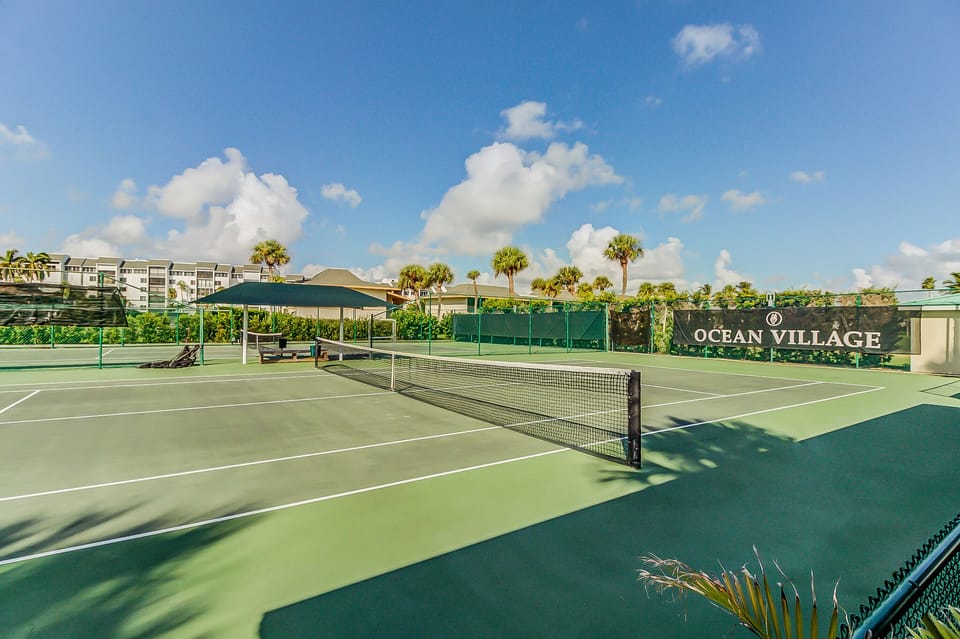 Tennis and pickelball courts.  Tennis pro on staff