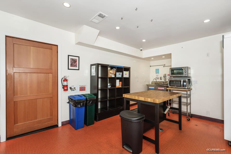 Shared fridge, microwave