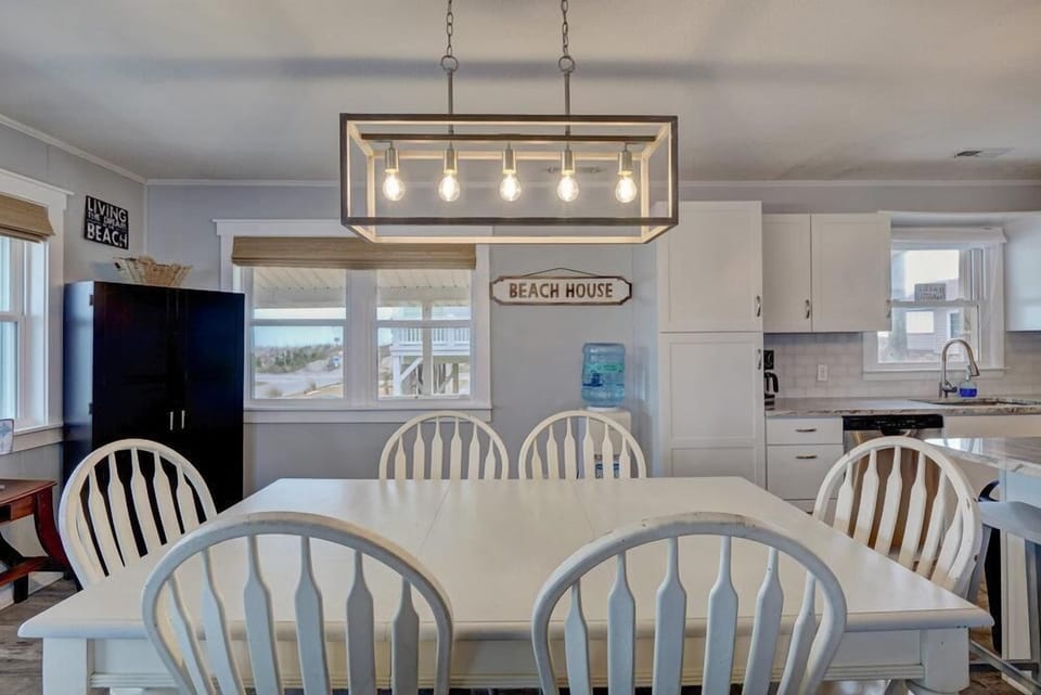 Dining Room Seats 8 at Table and Island