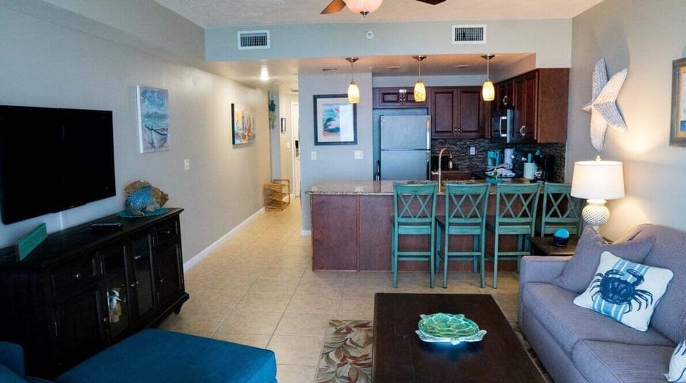 Beautiful kitchen with granite counters and upgraded appliances