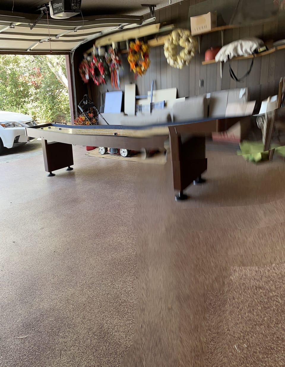 Full-size shuffleboard table