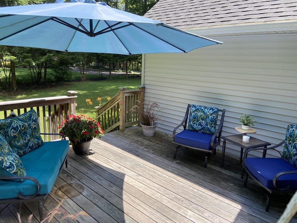 Relax on the back deck