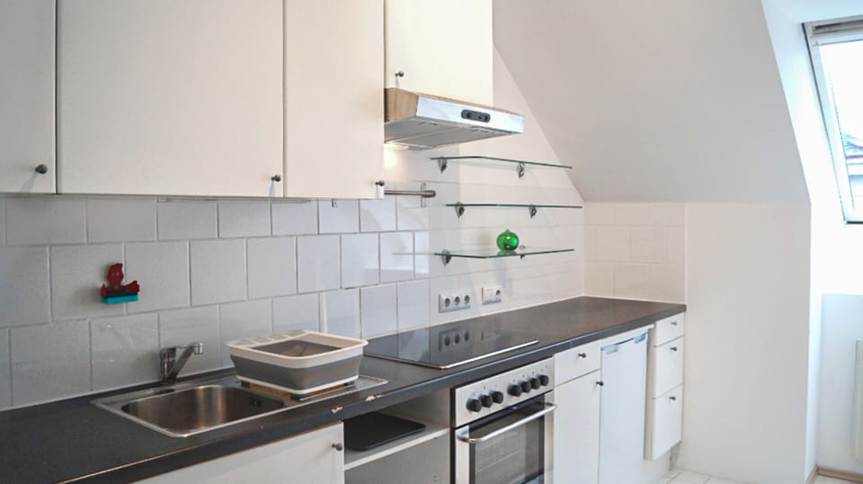 Apartment | Private kitchen | Fridge, oven, stovetop, electric kettle