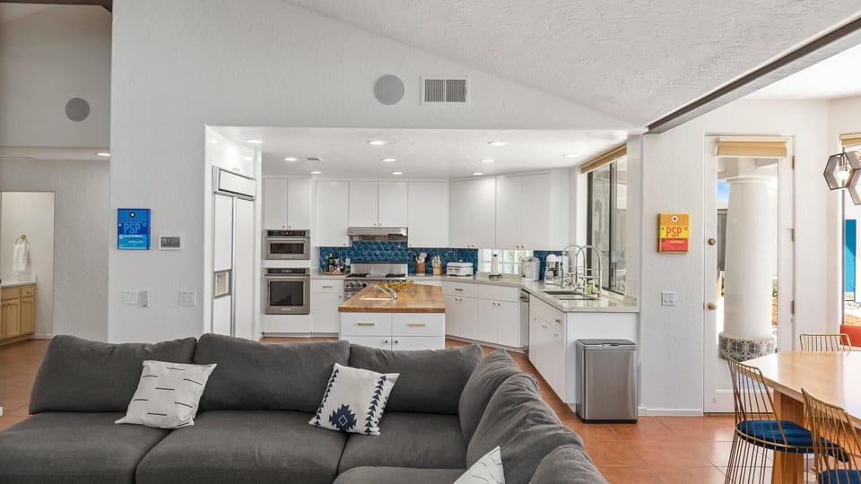 Living room and kitchen