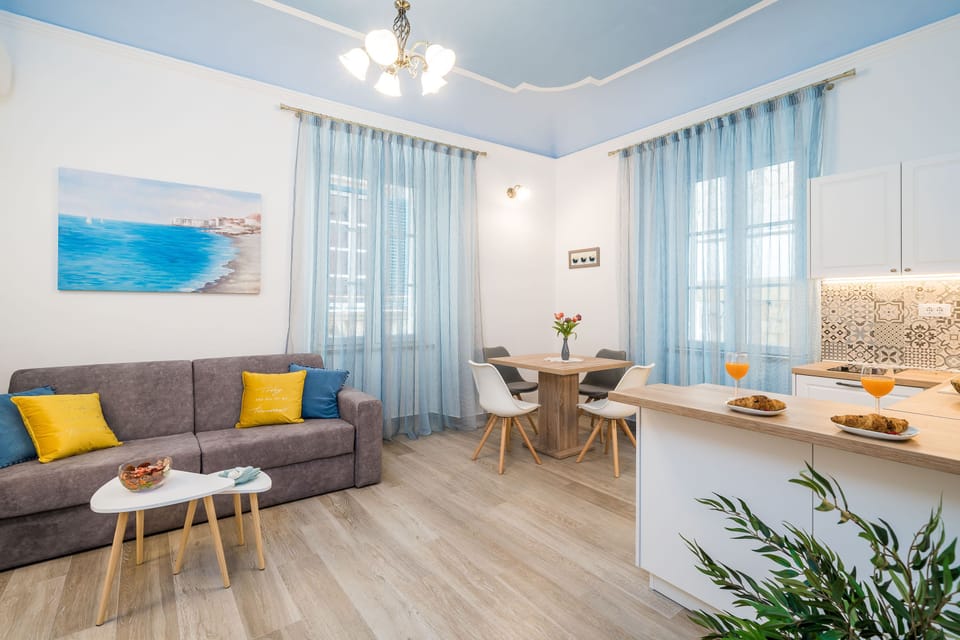 Living room with kitchen