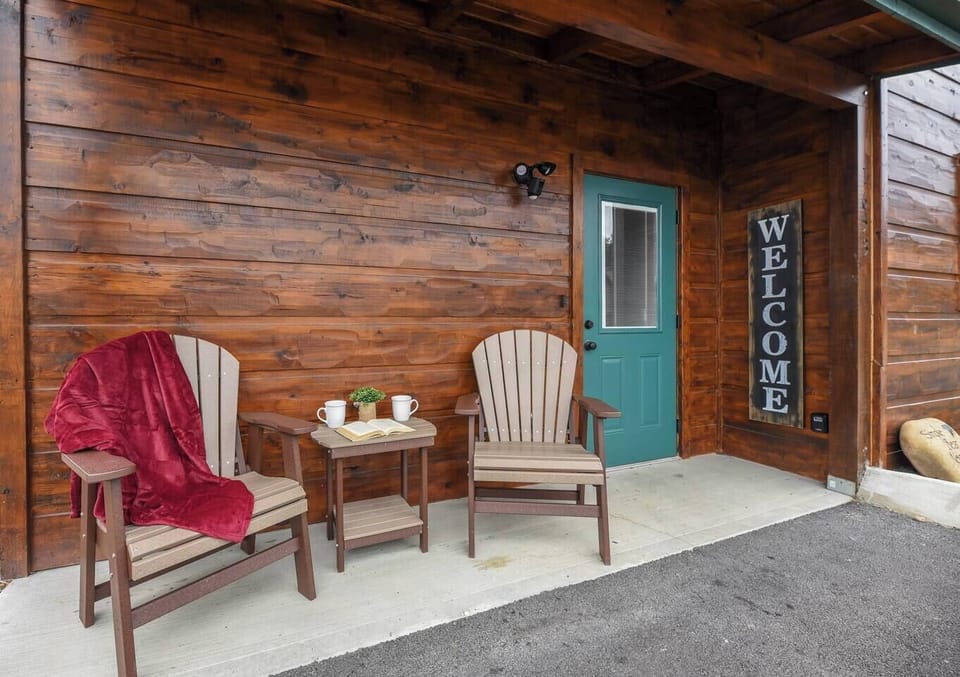 Enjoy the breathtaking Smoky Mountain sunrise views right from the front porch.