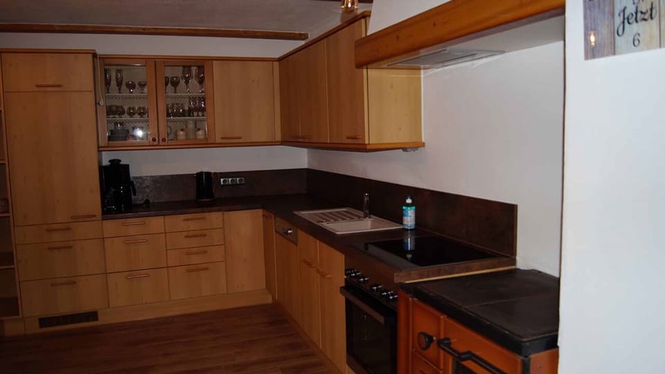 Apartment | Private kitchen | Full-size fridge, microwave, oven, stovetop