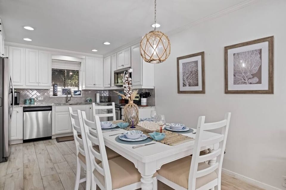Our newly renovated kitchen offers multiple dining settings, pick your favorite