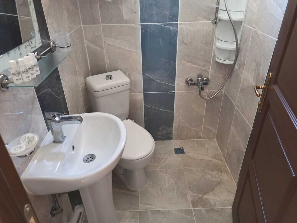 Twin Room | Bathroom | Shower, free toiletries, hair dryer, towels