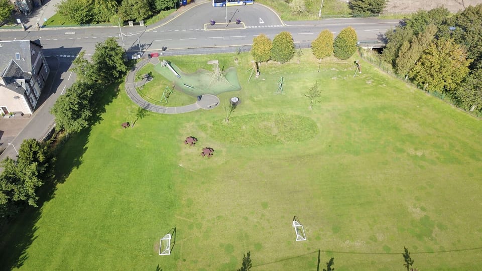 Children’s play park in front of the house. 
