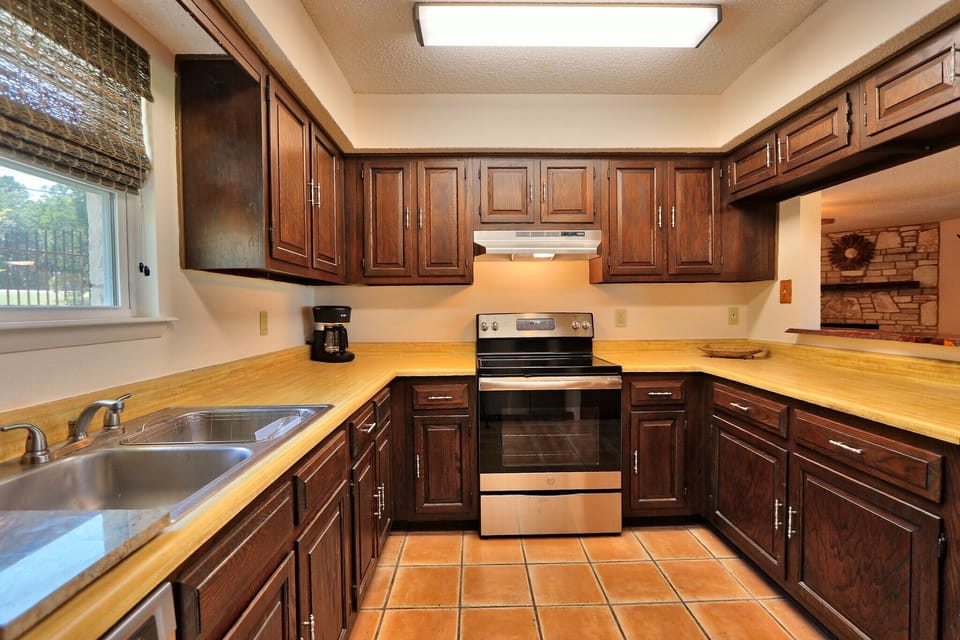Range with oven.