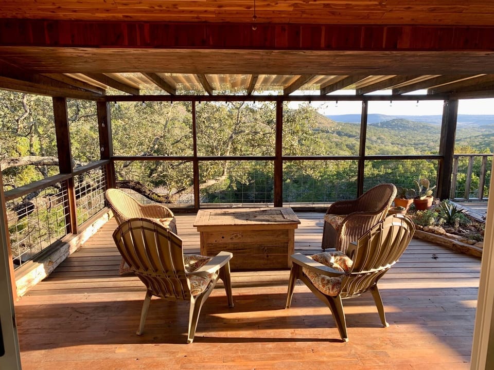 Amazing views from the covered deck on the rear of the house