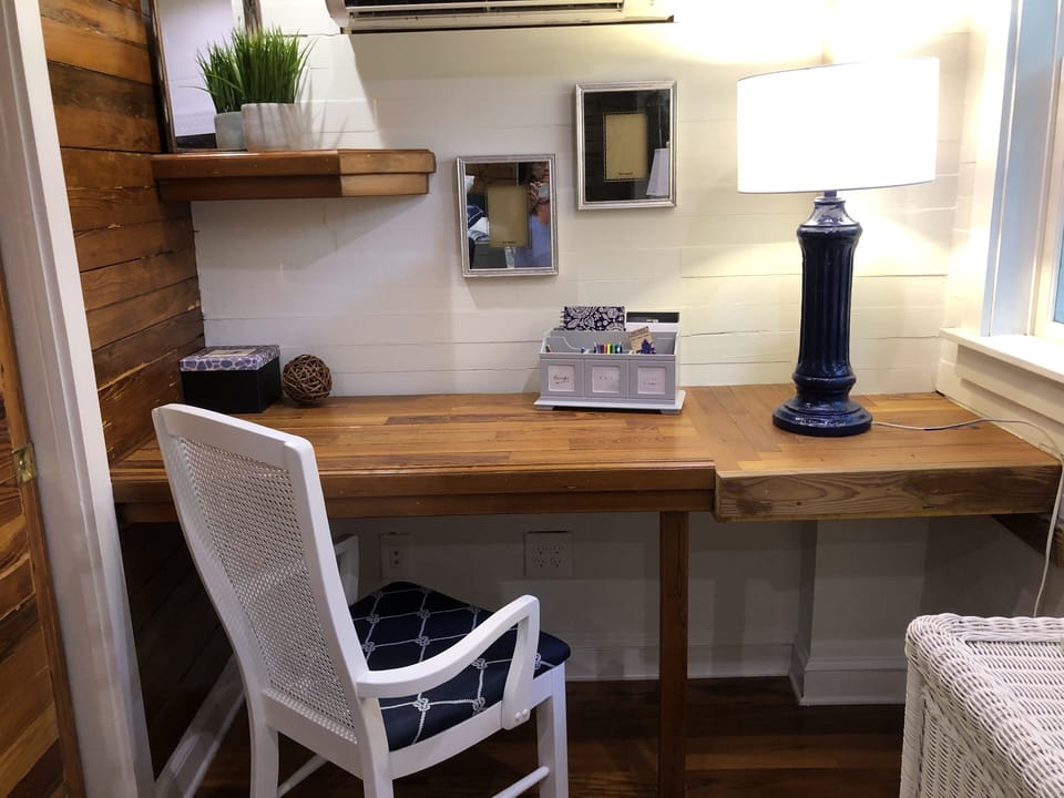 Bedroom 1, main level, office/desk area