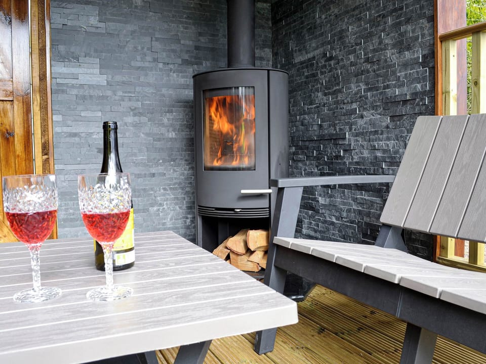 Outdoor area | The Tranquil Orchard - Woodpecker Lodge - The Tranquil Orchard , Brocklehirst, near Dumfries
