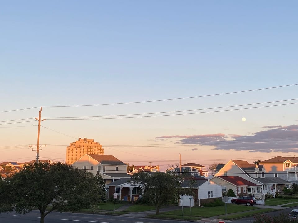 Stunning sunset view from the 2nd floor deck