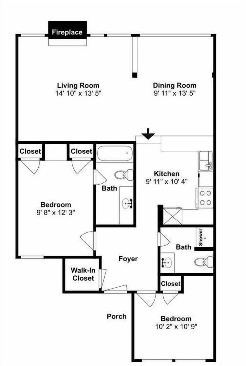 Condo, 2 Bedrooms | Floor plan