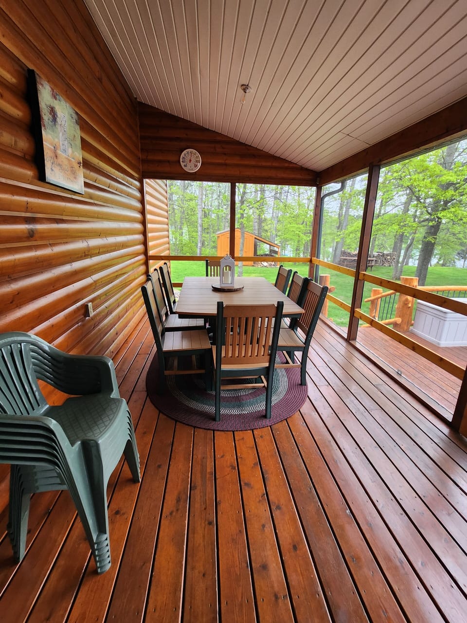 Screen porch seats 8, off the kitchen