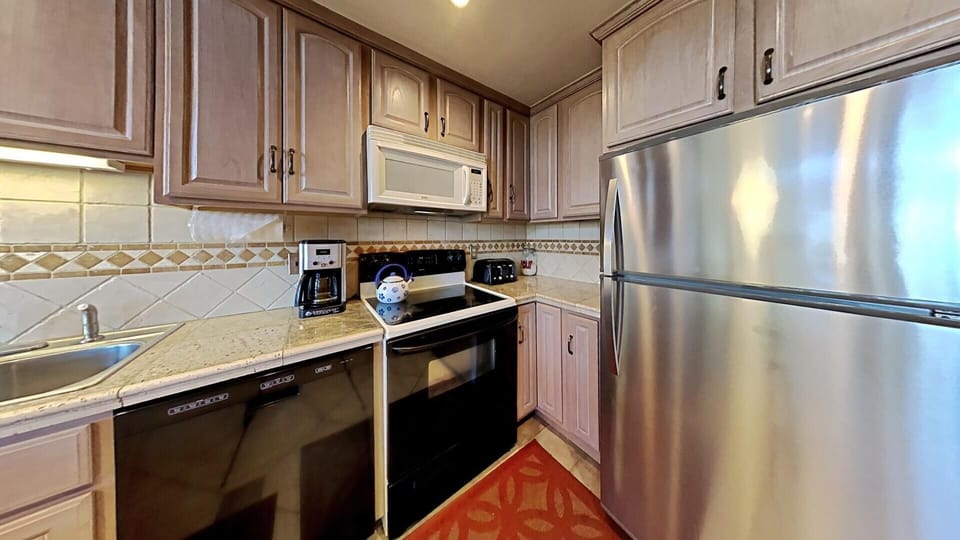 Room, Indoors, Kitchen, Refrigerator, Flooring