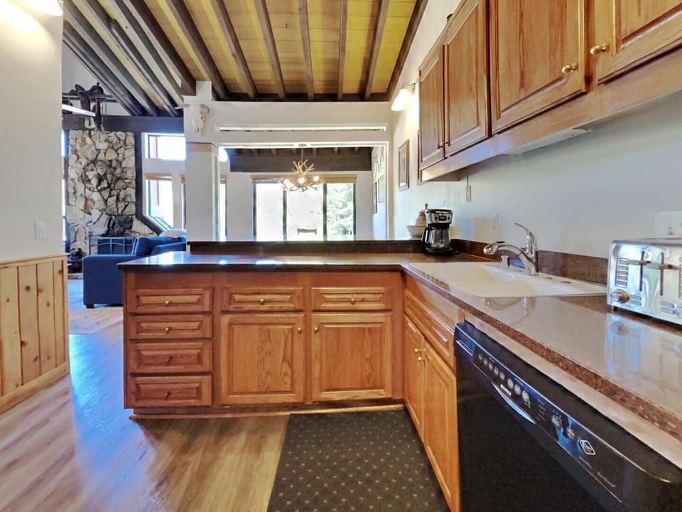 Indoors, Kitchen, Hardwood, Stained Wood, Sink