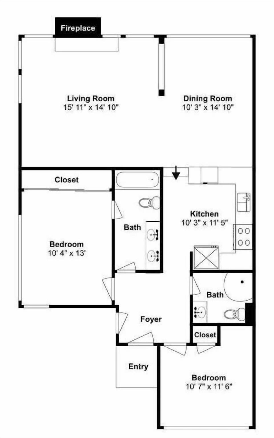 Floor Plan of Condo