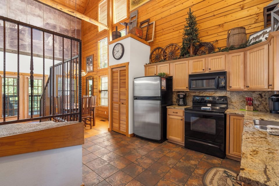 Kitchen, Stairs leading to the Upper Bedroom