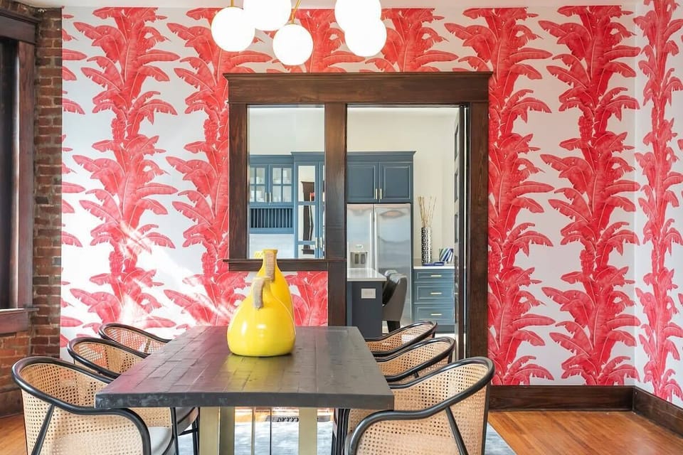 Spacious, elegant dining room that seats 8