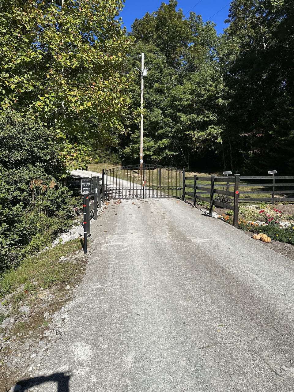 Security gate at the entrance.
