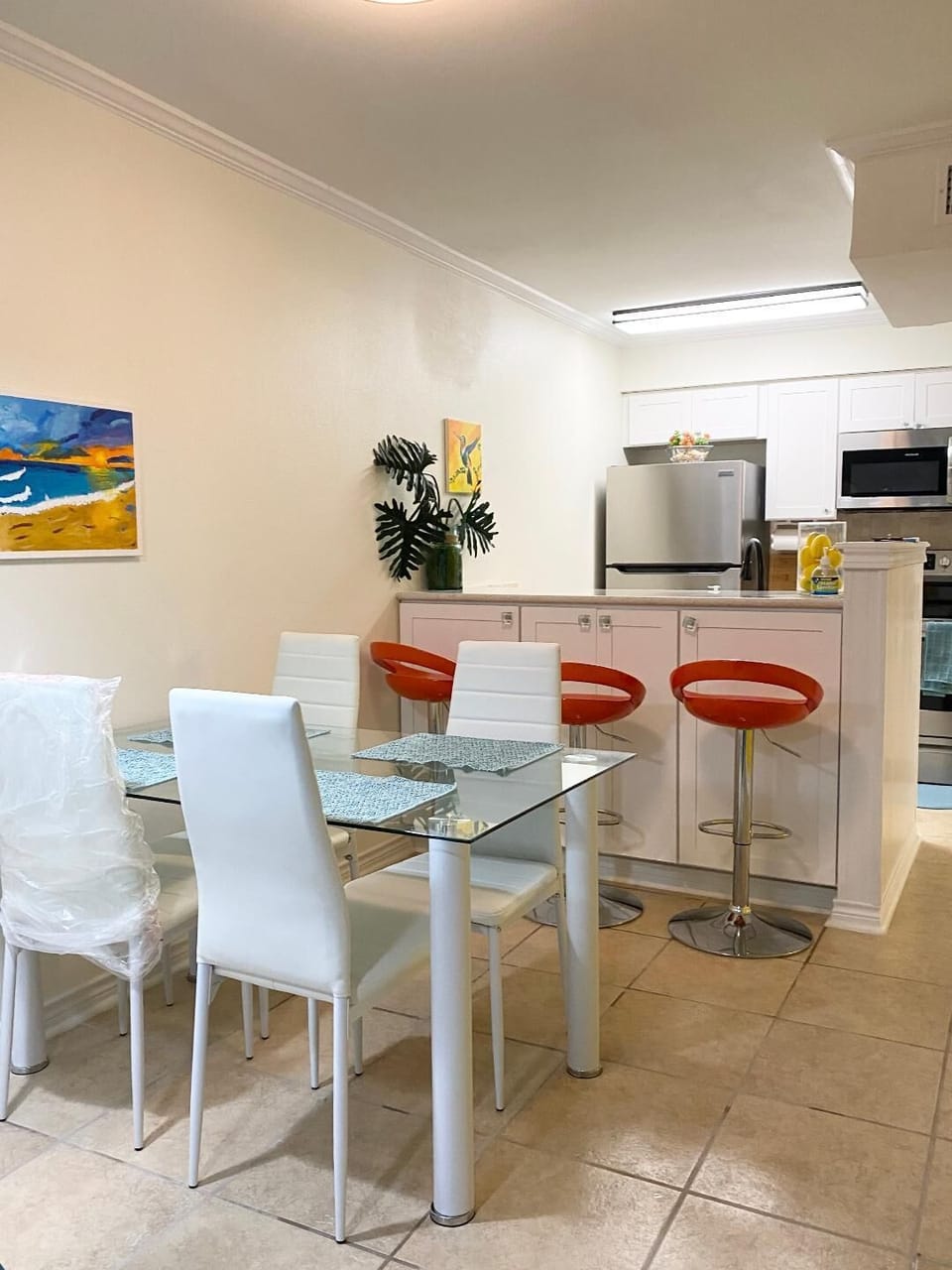 dining table and bar