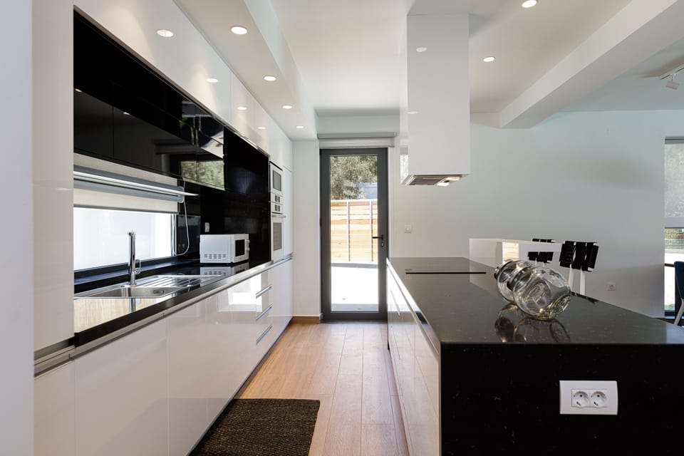The kitchen provides all essentials for a self-catered holiday.