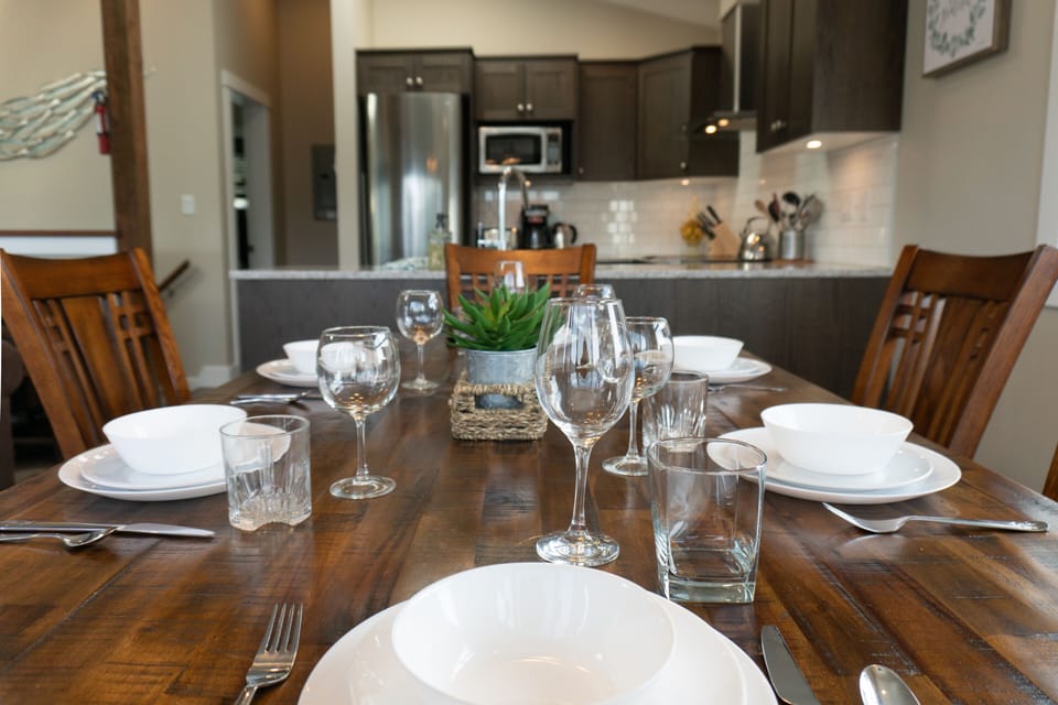 dining and kitchen