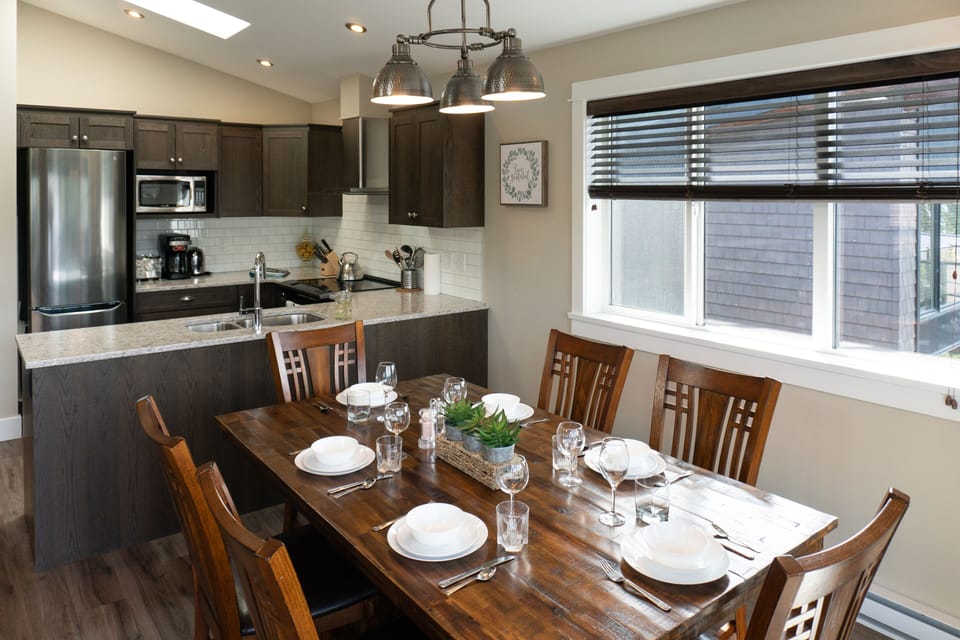 dining room and kitchen