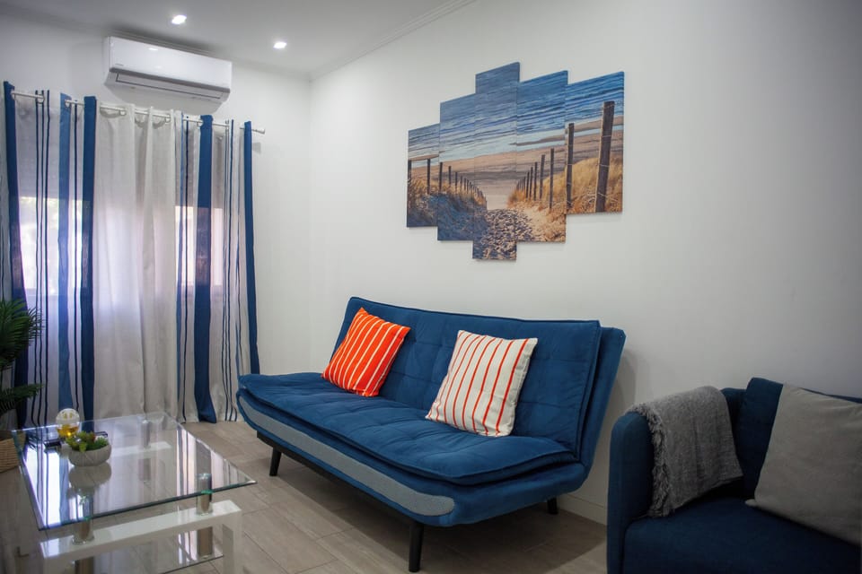 Nice seating & beach-inspired decor invite you to unwind after your adventures