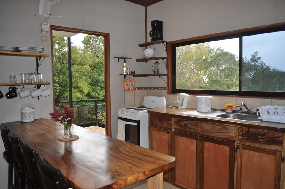 kitchen and access to balcony