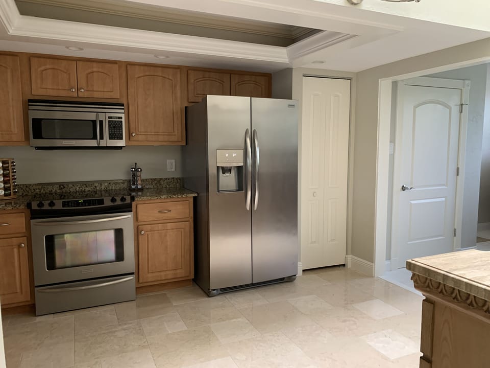 Updated stainless steel kitchen