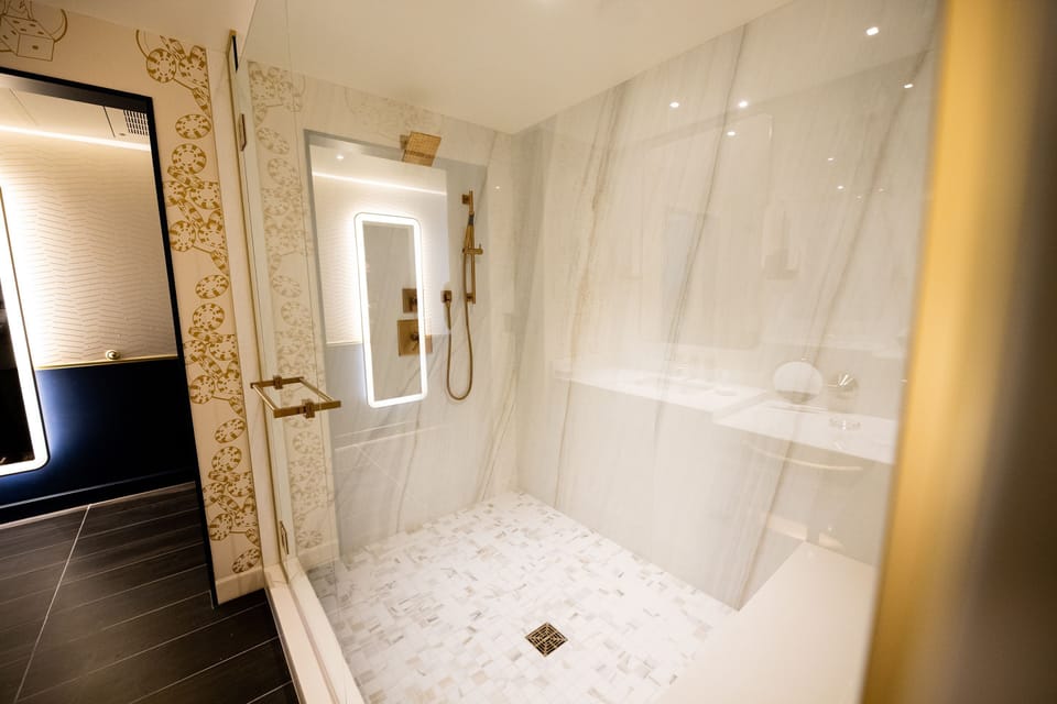 Bunk Pad | Bathroom | Shower, free toiletries, hair dryer, bathrobes