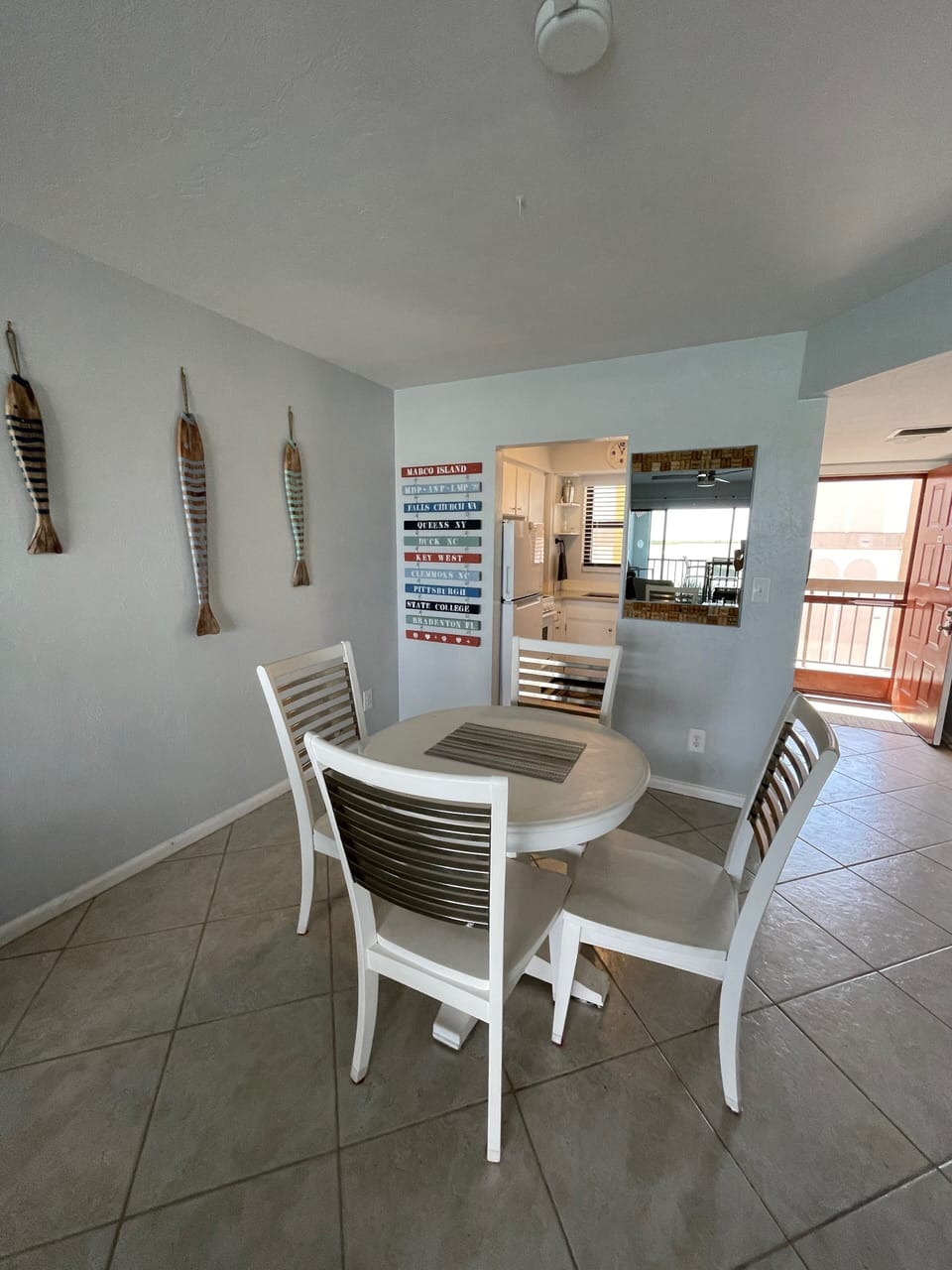 Eating in? There's seating for 4 for guests who want to stay in for meals.