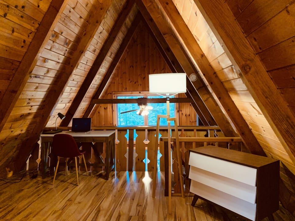 Dedicated work space with a laptop friendly desk and high speed wifi 