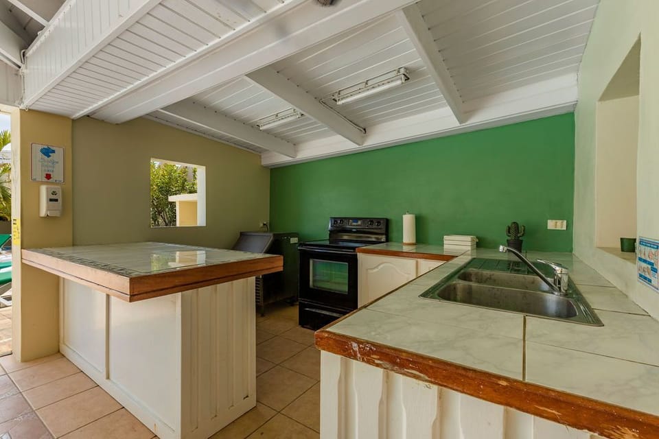 Additional open kitchen area outside.