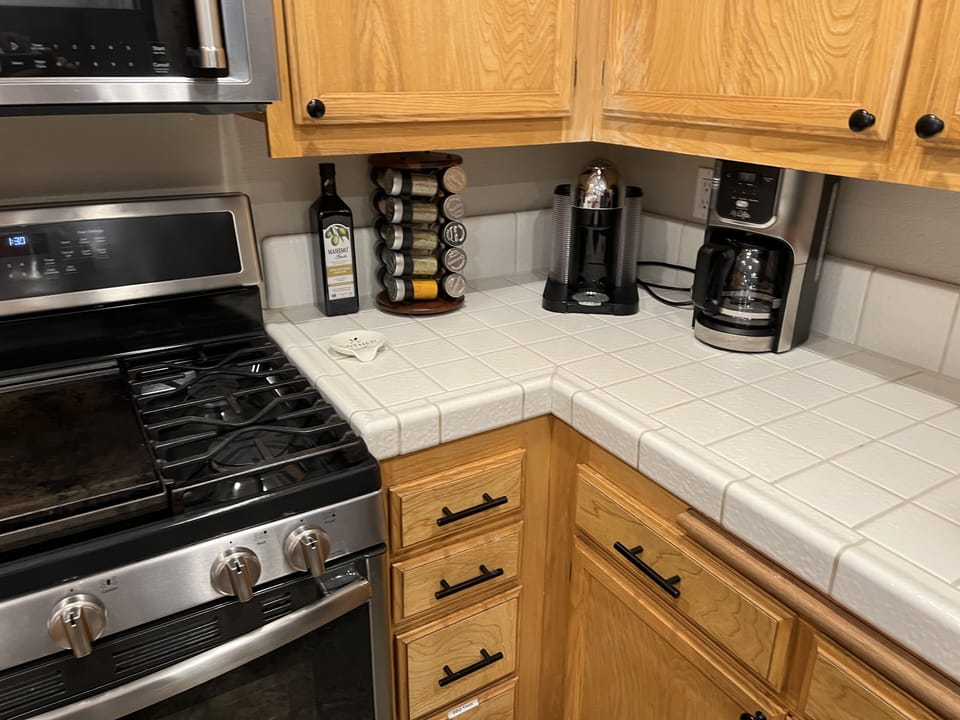 Drip coffee maker w/plenty of coffee and fixing, Nespresso coffee maker, spices